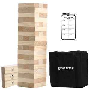 Outdoor Wooden Block Game - Natural Wood